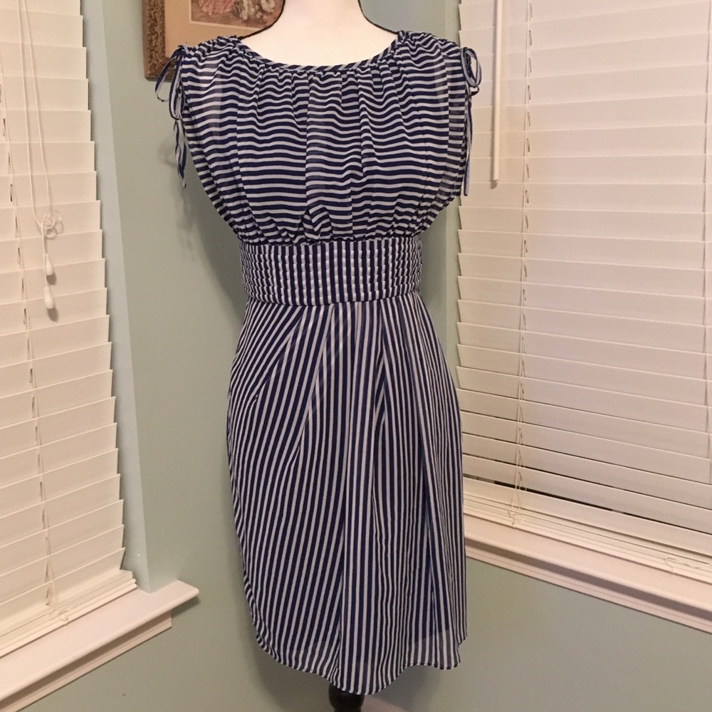 Coldwater Creek Sundress. Blue/White striped.
